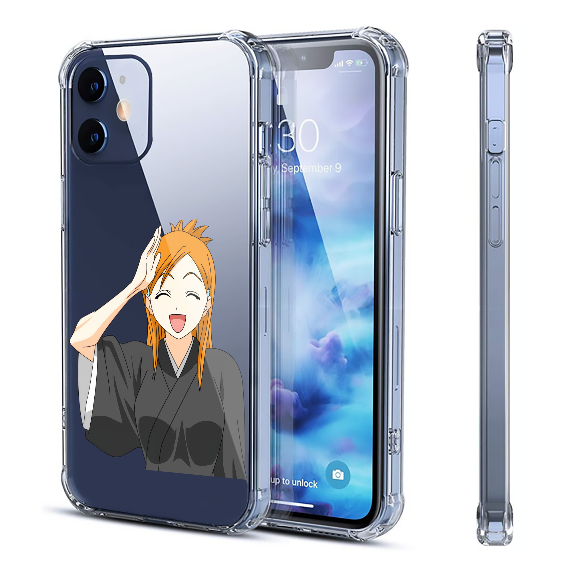 （画像用） ブリーチ 井上織姫（いのうえおりひめ） BLEACH Inoue Orihime 【iPhone 12シリーズ対応】透明スマホケース（クリアソフトケース）